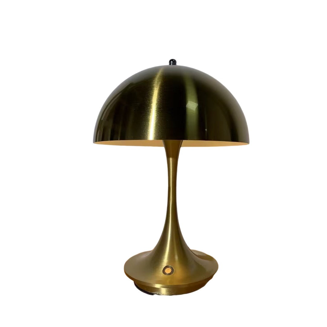 Lamps Luxury Gold Mushroom Lamp Wireless Rechargeable Table Accent For Home Decor