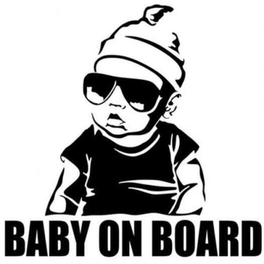 Decals & Stickers Window Tinting Baby On Board Vehicle Decal Sticker White