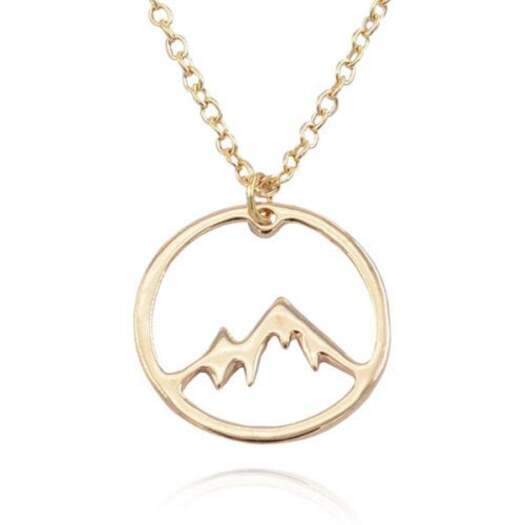 Necklaces & Pendants Necklaces Creative Fashion Round Hollow Snow Mountain Gold