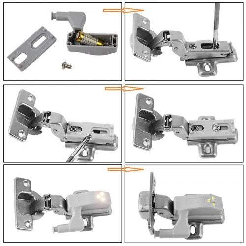 Night Lights Projectors Led Cabinet Hinge Induction Cupboard Closet Wardrobe Lamp 1Pc Warm White