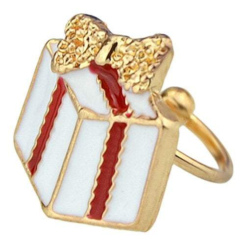 Earrings Stylish Multicolor Single Christmas Style Hoop Gift