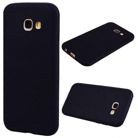 Phone Cases Covers Tpu For Samsung Galaxy A520 / 2017 Candy Colour Silicone Black
