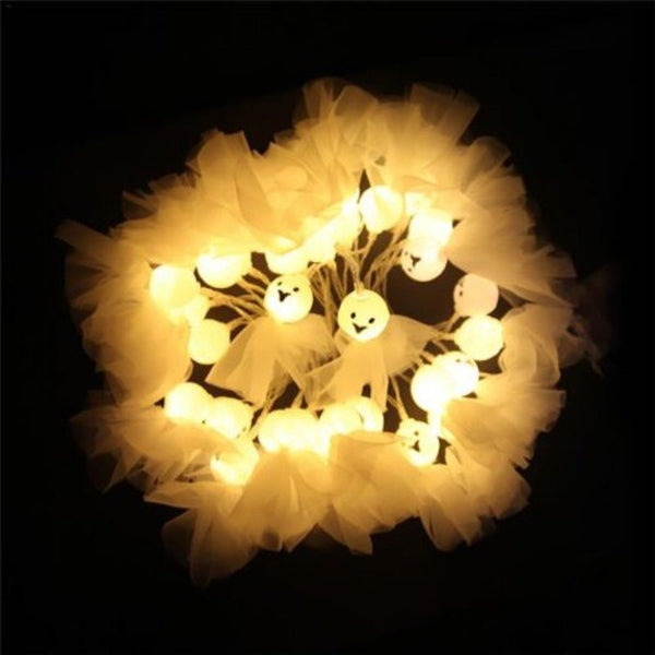 Seasonal Decorations Halloween Lights 10 Led Ghost String Lamps For Indoor Christmas Decoration Warm White