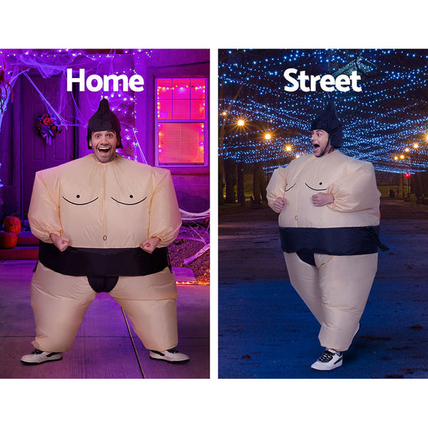 Unisex Costumes Inflatable Sumo Costume Adult Suit Blow Up Party Fancy Dress Halloween Cosplay