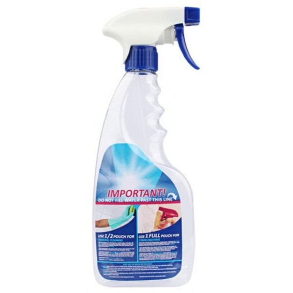 Hand Button Spray Bottle With Full Strength Cleaning Detergent Blue 10 Effervescent Tablets