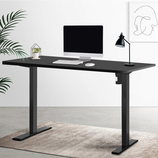 Artiss Electric Standing Desk Motorised Sit Desks Table Black 140Cm