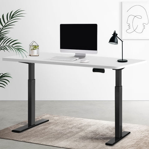 Artiss Standing Desk Electric Height Adjustable Sit Desks Black White