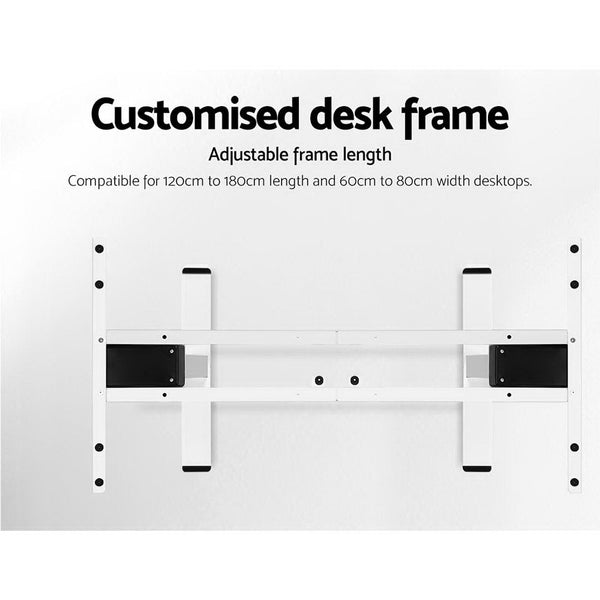 Sofas, Armchairs & Couches Artiss Standing Desk Electric Adjustable Sit Desks White Black 140Cm