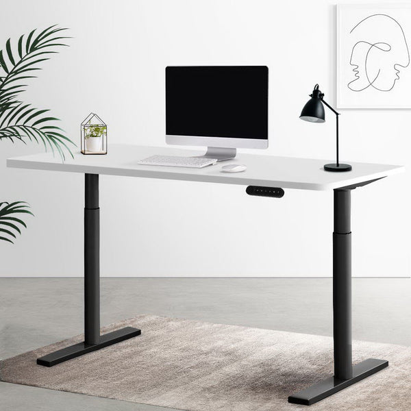 Standing Desks Artiss Electric Standing Desk Motorised Adjustable Sit Desks Black White