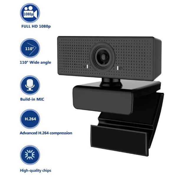 Webcams Hd 1080P With Built In Microphone Home Office Computer Accessories