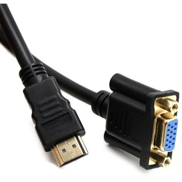 Monitor/AV Cables & Adapters Hdmi Male To Vga Female Adapter Converter Black