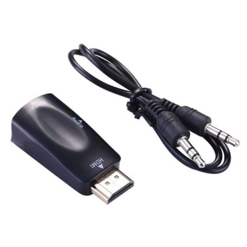 Monitor/AV Cables & Adapters Hdmi To Vga Adapter With Audio Cable Converter 1080P For Pc Laptop Projection Black