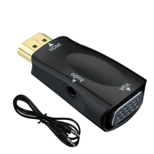 Monitor/AV Cables & Adapters Hdmi To Vga Adapter With Audio Cable Converter 1080P For Pc Laptop Projection Black