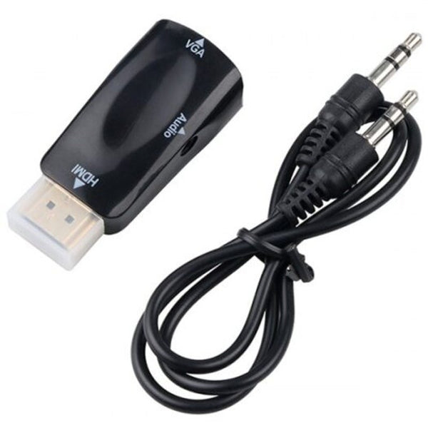 Monitor/AV Cables & Adapters Hdmi To Vga Adapter With Audio Usb Cable Black