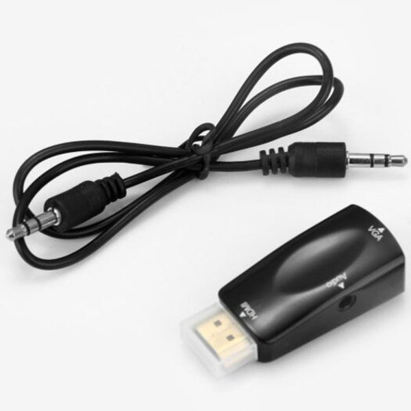 Monitor/AV Cables & Adapters Hdv104 High Definition Hdmi Male To Vga Female Video Adapter Converter With Audio Line Black