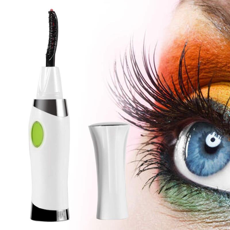 Eyelash Tools Heated Eyelash Curler Electric Electronic Lashes Curling Comb Quick Heating Long Lasting Usb Rechargeable Natural White