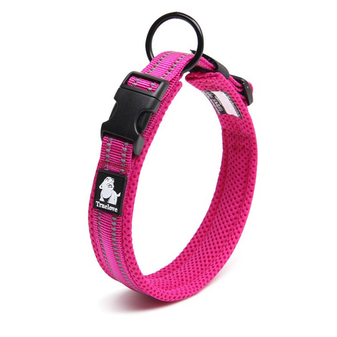 Dog Collars Heavy Duty Reflective Collar Pink Xl