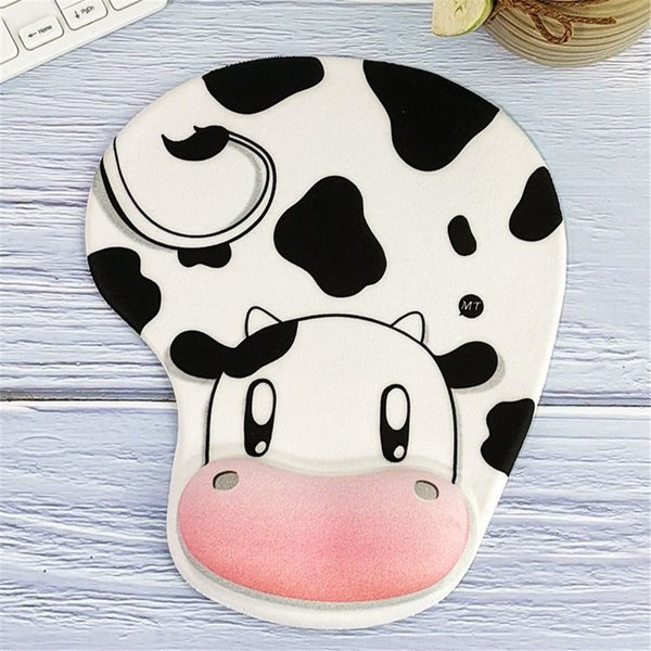 Mouse Pads & Wrist Rests Cartoon Cow Ergonomic Wrist Rest Mouse Pad