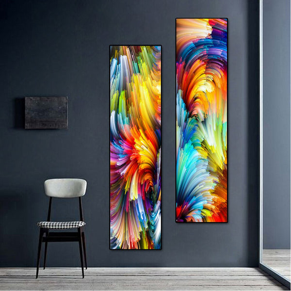 Posters & Prints Colourful Modern Abstract Canvas Unframed Wall Art Home Decor