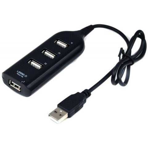 USB Cables, Hubs & Adapters High Quality 4 Port Mini Usb 2.0 Hub For Laptop Pc Speed 480Mbps Black