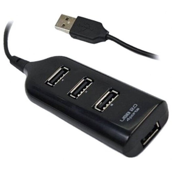 USB Cables, Hubs & Adapters High Quality 4 Port Mini Usb 2.0 Hub For Laptop Pc Speed 480Mbps Black