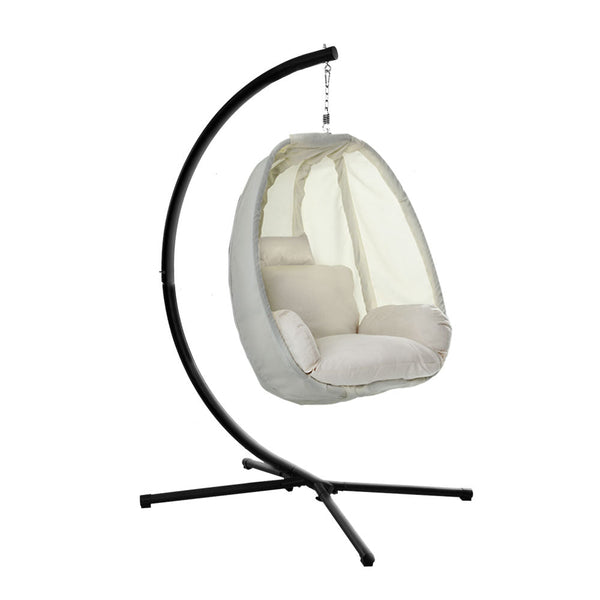 Swing Seats Gardeon Outdoor Furniture Egg Hammock Porch Hanging Pod Swing Chair With Stand