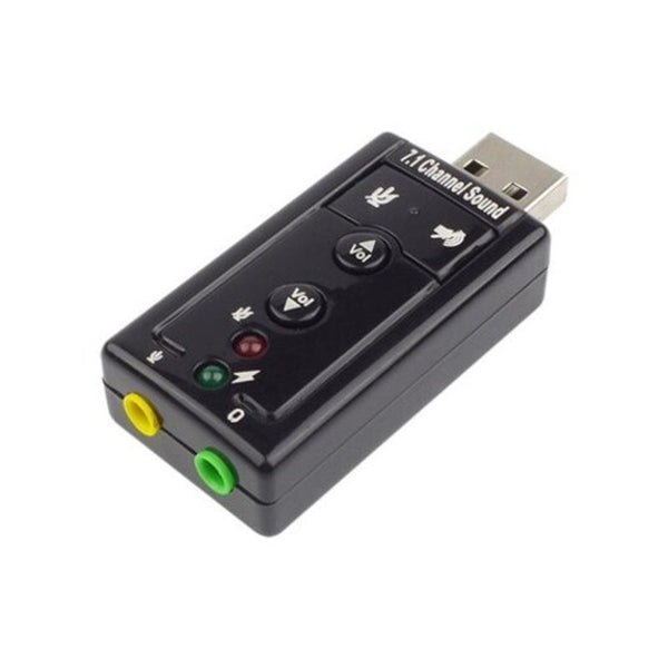 Sound Cards (External) Hot Usb 2.0 3D External 7.1 Channel Virtual 12Mbps Audio Sound Card Adapter Black