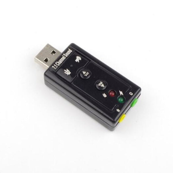 Sound Cards (External) Hot Usb 2.0 3D External 7.1 Channel Virtual 12Mbps Audio Sound Card Adapter Black