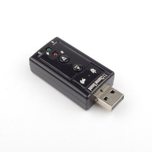 Sound Cards (External) Hot Usb 2.0 3D External 7.1 Channel Virtual 12Mbps Audio Sound Card Adapter Black