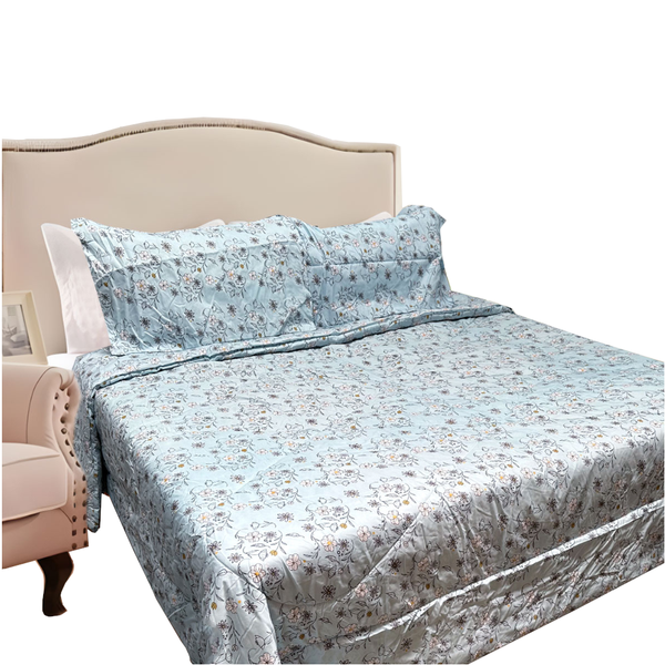 Comforter Sets Queen Hotel Living 3 Pce Light Weight Comforter Set Queen/King Corbett Floral Blue