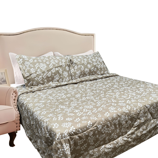 Comforter Sets Queen Hotel Living 3 Pce Light Weight Comforter Set Queen/King Corbett Floral Outlines