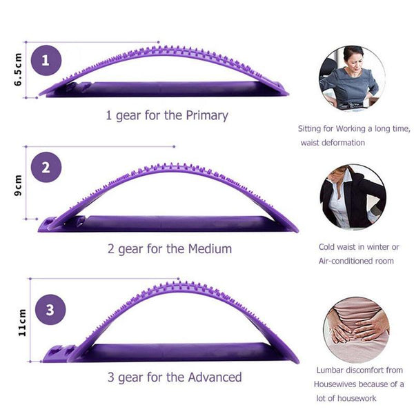 Massagers Adjustable Lumbar Correction Spine And Back Stretching Massager With Acupressure