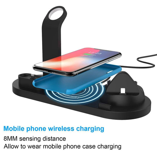 Chargers & Cradles 4 In 1 Wireless Charging Dock Station For Apple Watch Iphone X Xs Xr Max 11 Pro 8 Airpods 10W Qi Fast Charger Stand Holder