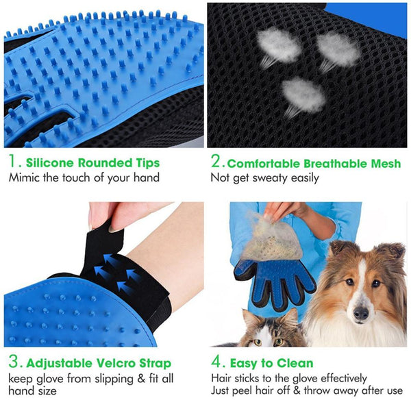 Dog Grooming Pet Dog Cat Grooming Cleaning Magic Glove Hair For Dirt Remover Deshedding Brush