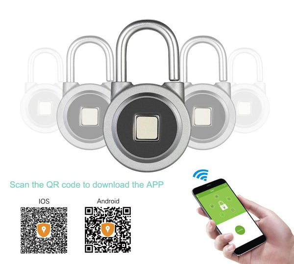 Door Locks & Lock Mechanisms Fingerprint Smart Keyless Padlock App Button Password Unlock Anti Theft Lock