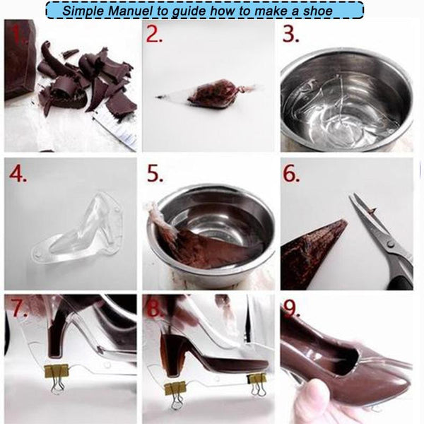 Muffin Pans & Baking Moulds 3D Chocolate Mini High Heel Shoes Mould Cake Decorating Tools Mold