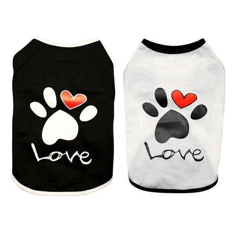 Dog Clothing & Shoes Printed Love Dog Tee Pet Clothing