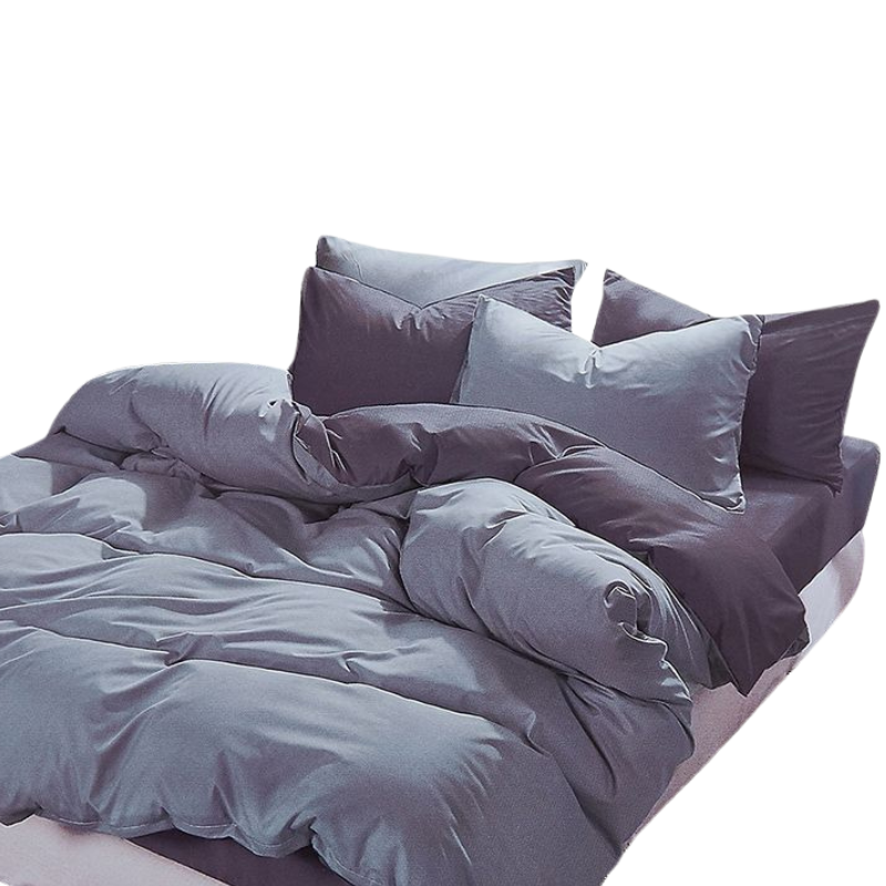 1000Tc Reversible Super King Size Grey Duvet Quilt Cover Set