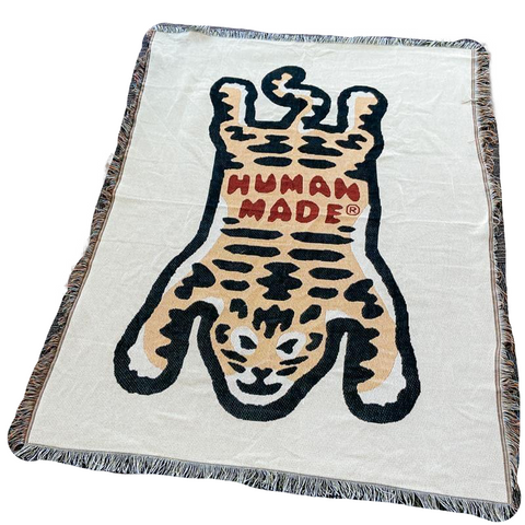 Tapestries Yellow Blanket Human Made Sofa Thick Outdoor Camping Mat Tiger Pattern Tapestry