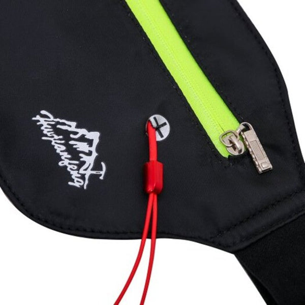 Outdoor Chest Bag With Headphone Hole Sports Pockets Convenient Zipper Gray