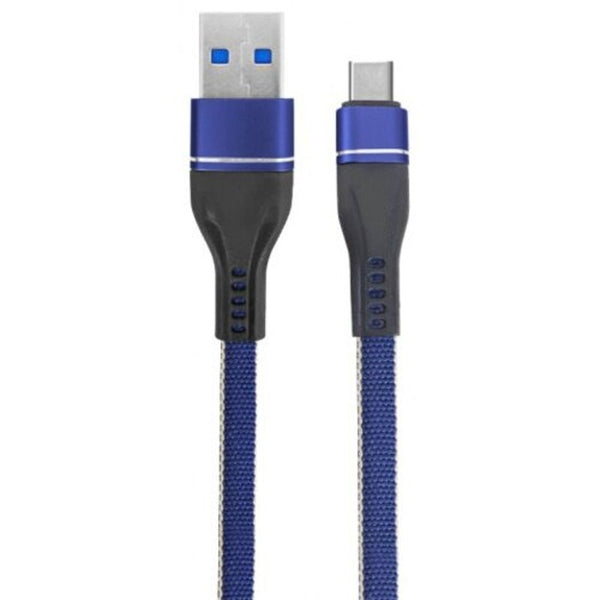 1M Cowboy Line Usb Type Cable Quick Charger Sync Cord Compatible Light Blue