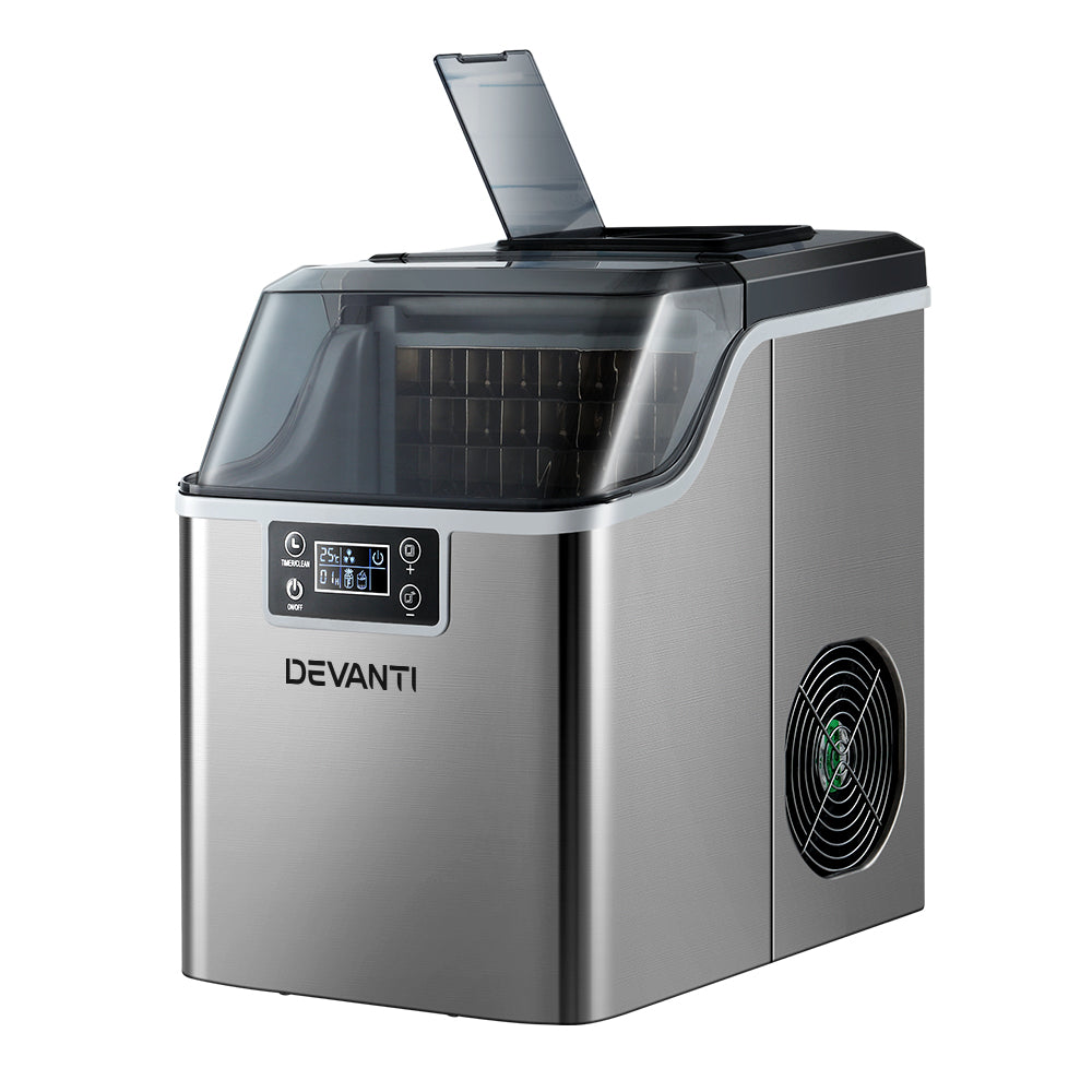 Devanti Ice Maker Machine Commercial Portable Cube Tray Countertop 3.2L