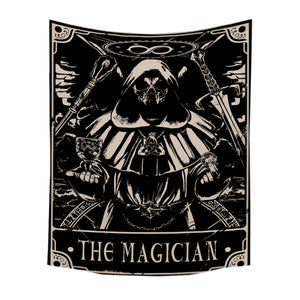 Tapestries Tapestry Black Magician 200X150 Cm Tarot Card Psychedelic Scene Art Decoration