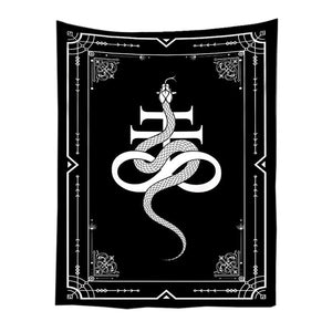 Tapestries Tapestry Black Snake 230X180 Cm Psychedelic Scene Art For Home Decor