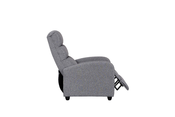 Sofas, Armchairs & Couches Luxury Fabric Recliner Chair Grey