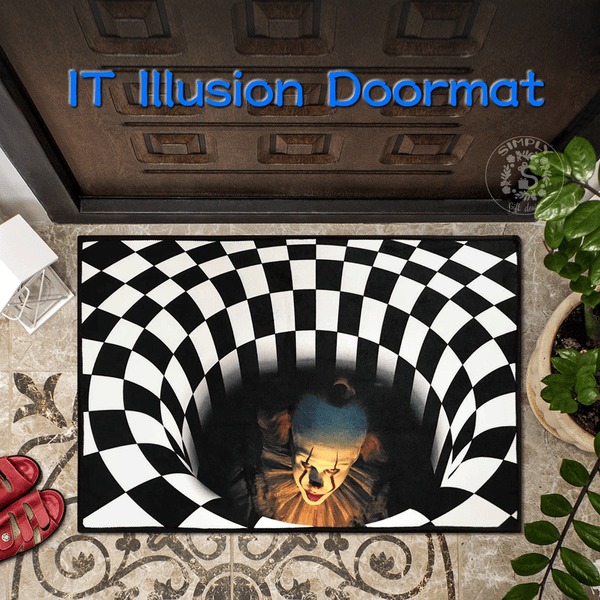 It Illusion Doormat Halloween Decor Welcome Doormats Kitchen Bath Mat Rugs
