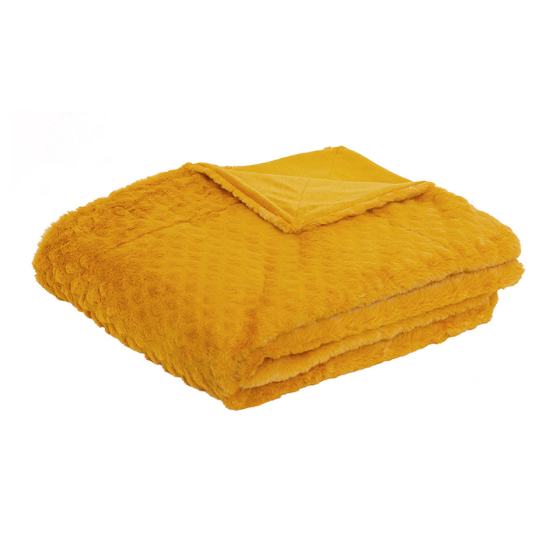 Bath Mats, Rugs & Toilet Covers J.Elliot Home Azariah Plush Throw Mustard