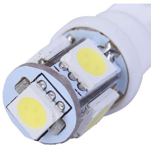 LED Car Lights 10Pcs T10 Led Car Bulbs 5050 Smd White Wedge Interior Side Dashboard License Light Lamp Dc 12V