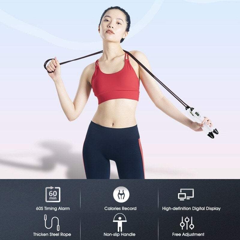 Skipping Ropes Jump Cable Adjustable Digital Display Counting Calorie Fitness Exercise Training Gym Sports For Kids Adults With Timer