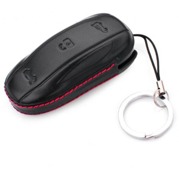 Car Keys, Fobs & Remotes Key Leather Fob Sleeve For Tesla Model X Black